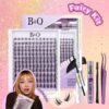 B&Qaugen Fairy Manga Kit De Pestañas | Actualizado Banda Invisible Ultrafina | Anime DIY Individuales Extensiones Pestañas | Impermeable Adhesivo & Removedor | Cosmético Maquillaje K Beauty